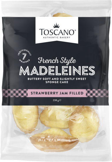 Strawberry Jam Filled Madeleines