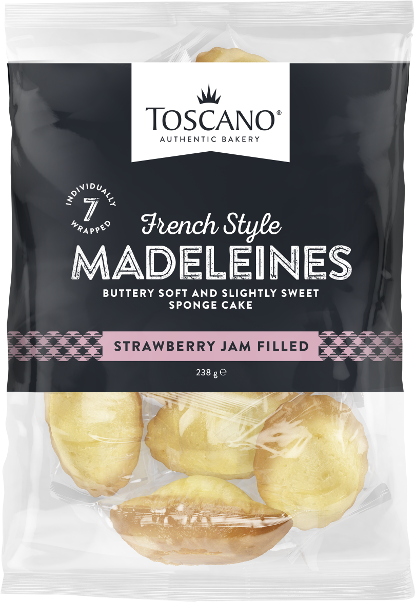 Strawberry Jam Filled Madeleines
