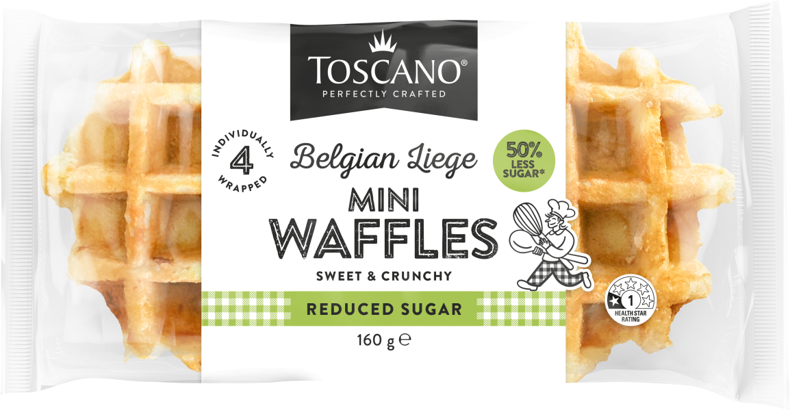 Toscano Reduced Sugar Mini Liege Waffle